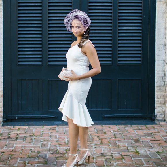 One-Shoulder Dress by Likely White Size 6 - Picture 2 of 3